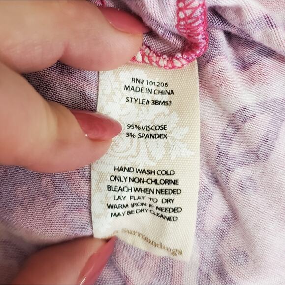 Soft Surroundings | Petite Mixed Media Half Sleeve Stretch Maxi Ankle Dress - Picture 8 of 8